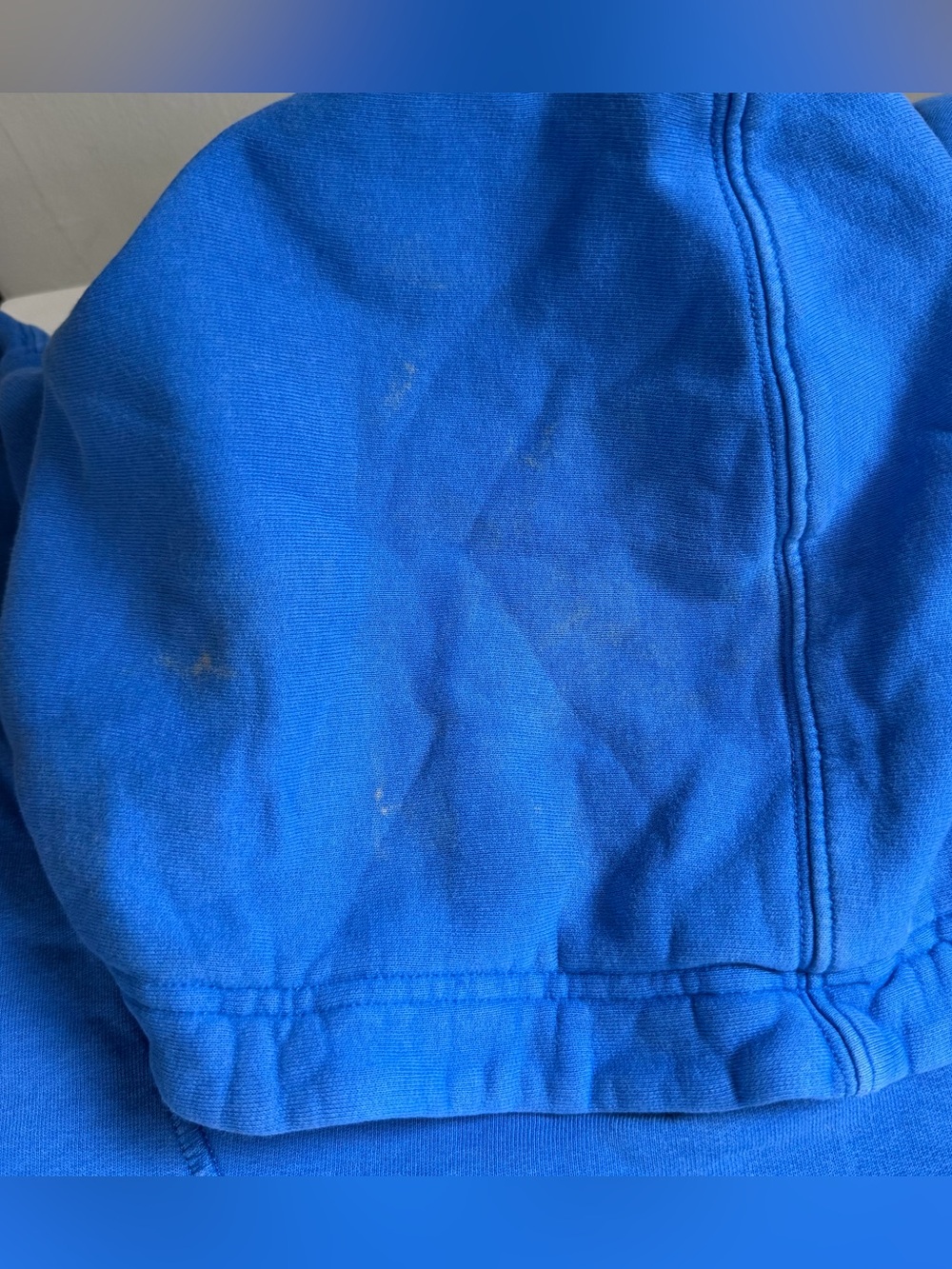 Free People Sweatshirt Hoodie Half zip Blue Split Hem Size Medium Oversized - Picture 10 of 10